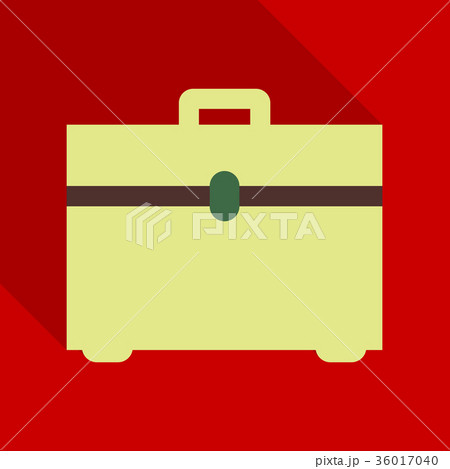 Brown leather briefcase with handle and stitching 36017040