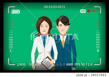 Couple portrait on chromakey, studio shoot concept 36017463