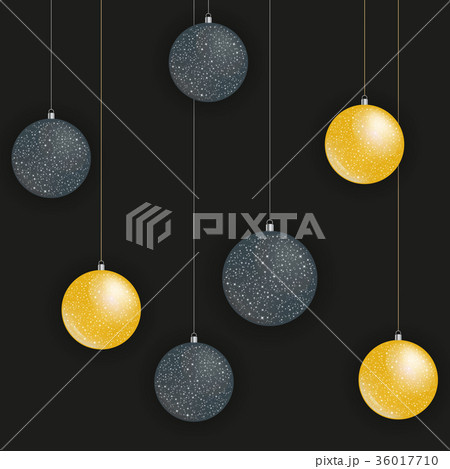 Greeting card with golden and black Christmas 36017710