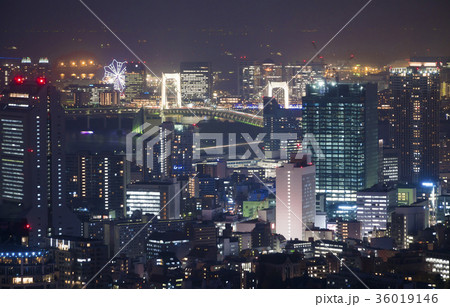 東京夜景 田町 芝浦 台場方面 東京夜景 田町 芝浦 台場方面 36019146