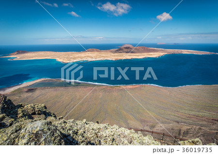 View of Graciosa Island from Mirador del Rio 36019735
