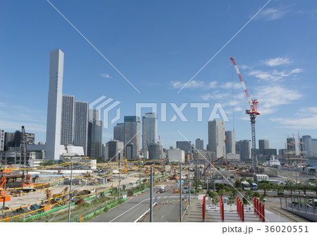 都市風景 東京 晴海フラッグ 2020東京五輪選手村 建設現場 2017年9月 都市風景 東京 晴海フラッグ 2020東京五輪選手村 建設現場 2017年9月 36020551