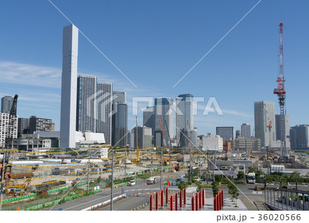 都市風景 東京 晴海フラッグ 2020東京五輪選手村 建設現場 2017年9月 都市風景 東京 晴海フラッグ 2020東京五輪選手村 建設現場 2017年9月 36020566