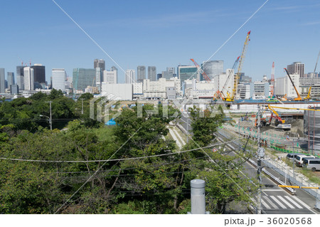 都市風景 東京 晴海フラッグ 2020東京五輪選手村 建設現場 2017年9月 都市風景 東京 晴海フラッグ 2020東京五輪選手村 建設現場 2017年9月 36020568