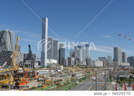 都市風景 東京 晴海フラッグ 2020東京五輪選手村 建設現場 2017年9月 都市風景 東京 晴海フラッグ 2020東京五輪選手村 建設現場 2017年9月 36020570
