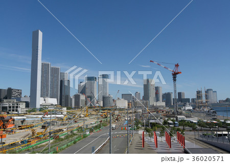 都市風景 東京 晴海フラッグ 2020東京五輪選手村 建設現場 2017年9月 都市風景 東京 晴海フラッグ 2020東京五輪選手村 建設現場 2017年9月 36020571