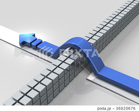 障害物を乗越えるコンセプトイメージ 障害物を乗越えるコンセプトイメージ 36020676