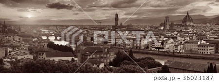Florence skyline black and white 36023187