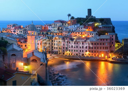 Vernazza at night in Cinque Terre 36023369