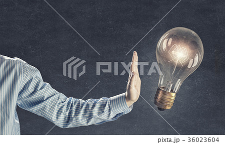 Light bulb in hand 36023604