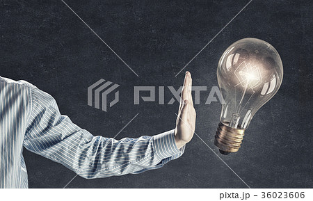 Light bulb in hand 36023606