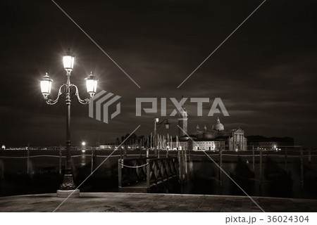Venice at night and San Giorgio Maggiore church Venice at night and San Giorgio Maggiore church 36024304