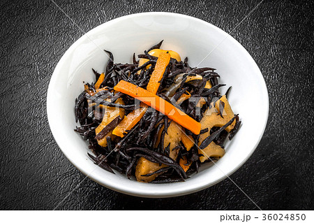 ひじきの煮物　Simmered Hijiki Seaweed japanese food 36024850