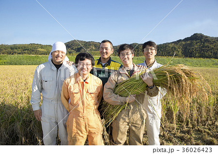 農業集合写真の写真素材