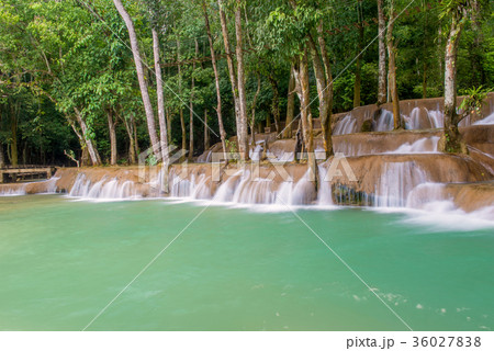 Tad Sae Waterfalls at Luang prabang, Laos Tad Sae Waterfalls at Luang prabang, Laos 36027838
