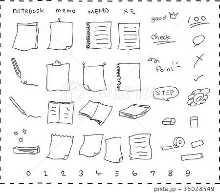 無料イラスト画像 50 素晴らしい手書き メモ 帳 イラスト