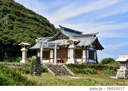 世界遺産　福岡県大島　宗像大社沖津宮遥拝所全体　 36029157