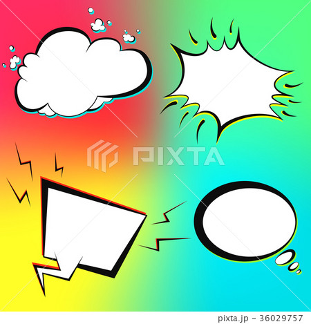 White retro speech bubbles on mesh background 36029757