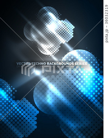 Shiny neon glowing circles, dot particles Shiny neon glowing circles, dot particles 36032319