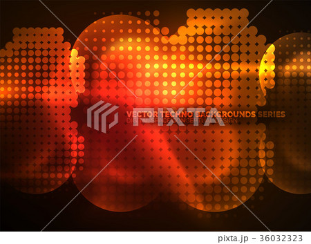 Shiny neon glowing circles, dot particles Shiny neon glowing circles, dot particles 36032323