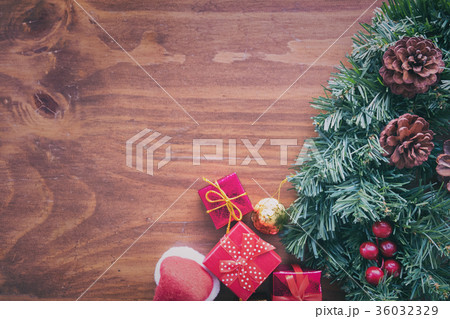 Christmas background with gift boxes and fir tree Christmas background with gift boxes and fir tree 36032329