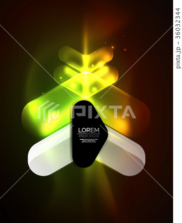 Futuristic neon glowing arrows techno background 36032344
