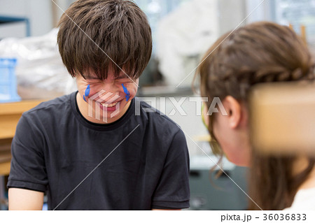 フェイスペイント 大学生 描く スクールライフ フェイスペイント 大学生 描く スクールライフ 36036833