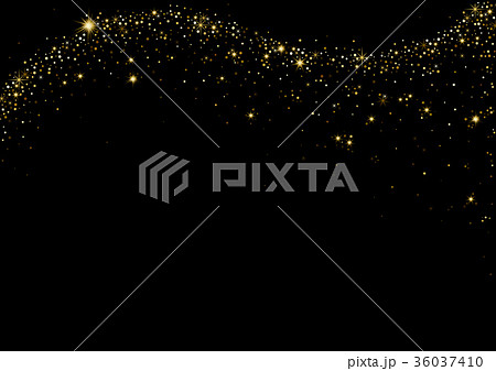 Starry Wave on Black Background 36037410