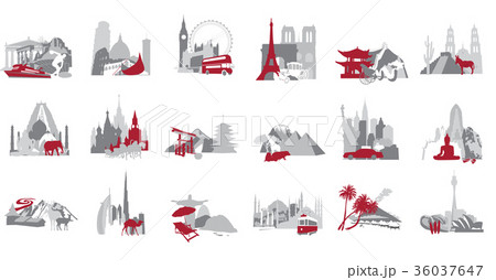 a set of miniatures symbolizing the country 36037647