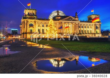 Reichstag and christmas tree in Berlin Reichstag and christmas tree in Berlin 36040028