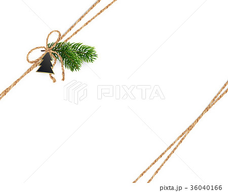 Ribbons of burlap rope for christmas decorations 36040166