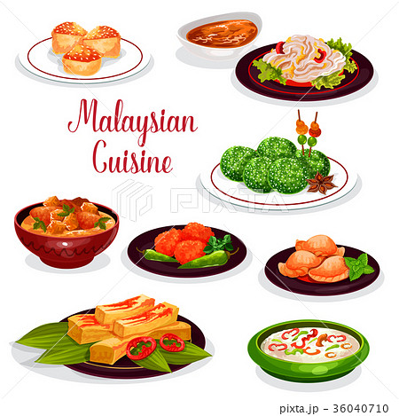 Malaysian cuisine restaurant dinner icon design 36040710
