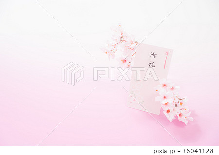 ご祝儀袋と桜 36041128