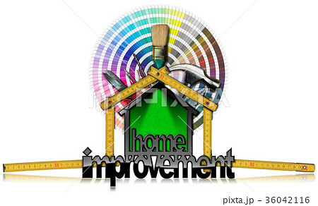 Home Improvement Symbol with Work Tools 36042116