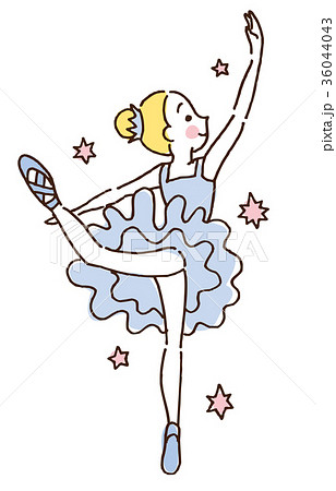 Attitude Ballet Girl Stock Illustration
