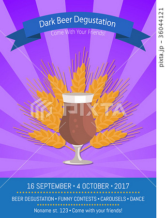 Dark Beer Degustation on Vector Illustration. 36044121