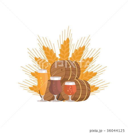 Beer Digustation at Octoberfest Vector Illustation 36044125