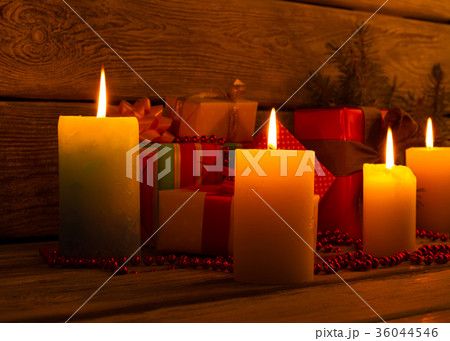 Christmas candles and lights. Christmas candles and lights. 36044546