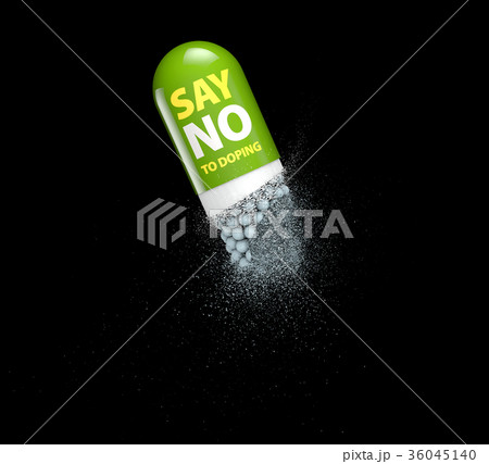 Ddissolve Capsule with word Say no to doping 36045140