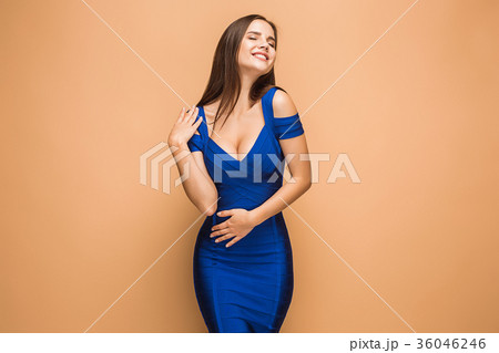 The young woman's portrait with happy emotions 36046246