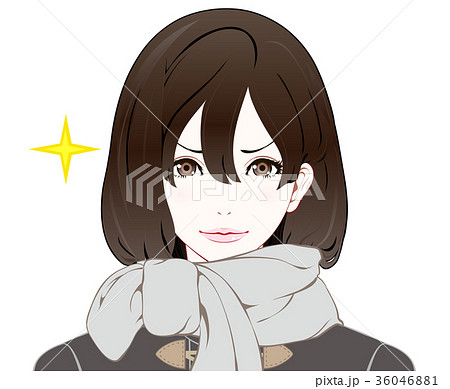 女性の表情 冬服 自信のイラスト素材