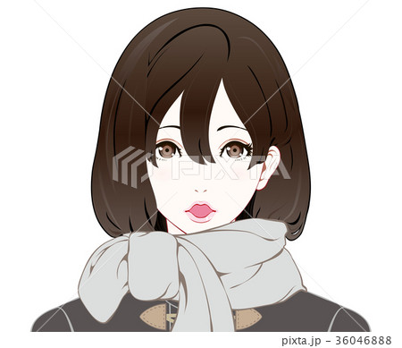 女性の表情 / 冬服 / 驚く 36046888