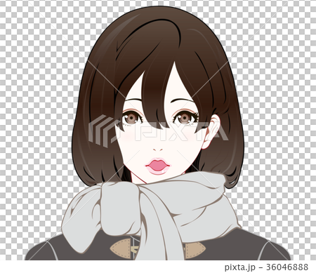 女性の表情 / 冬服 / 驚く 36046888