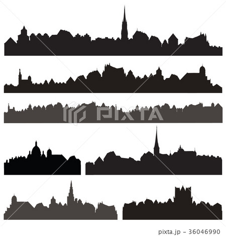 City set. cityscape views. Skyline urban border 36046990