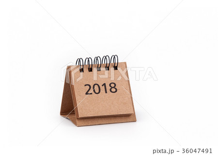 2018 Cardboard calendar on a white background. Free text space 2018 Cardboard calendar on a white background. Free text space 36047491