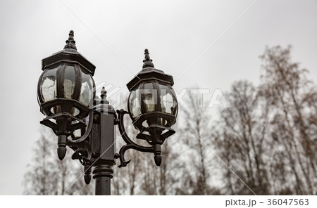 Black street lamp 36047563
