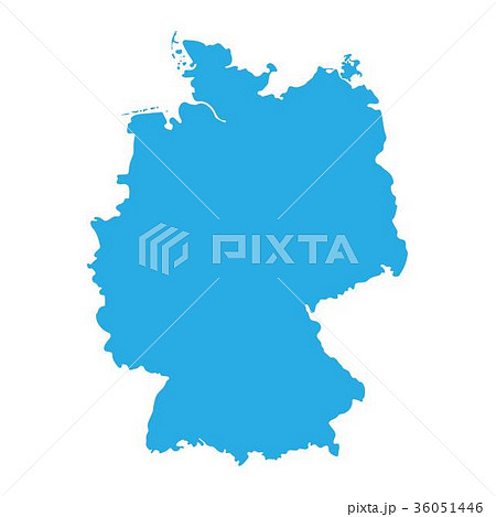 Germany map on blue background Germany map on blue background 36051446