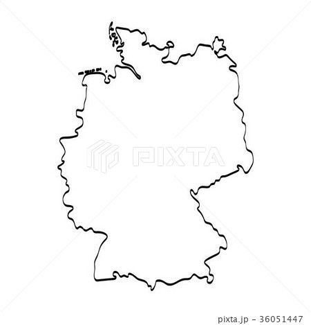 Germany map outline graphic freehand drawing Germany map outline graphic freehand drawing 36051447