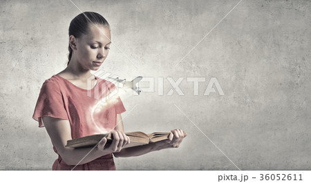 Girl with book 36052611