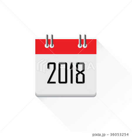 2018 calendar icon. 36053254